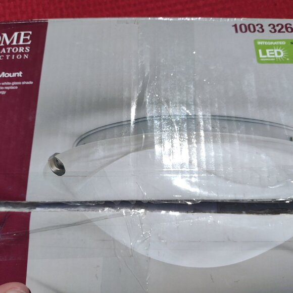 Marbled White Glass Shade for Ceiling Light Fixture – 11 ¾ inches diameter - Picture 5 of 7